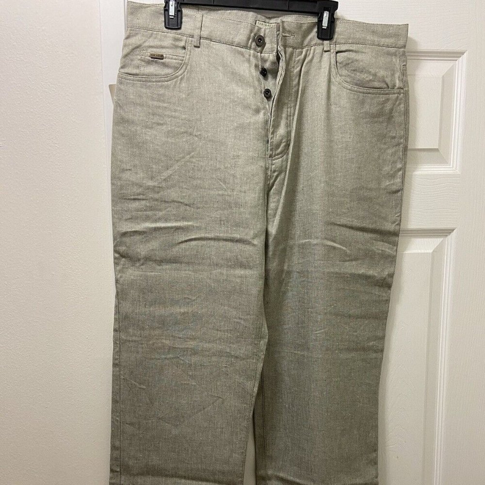 Ted Baker London Men’s Casual Pants Light Grey 36x32 New With Tags Relaxed Fit